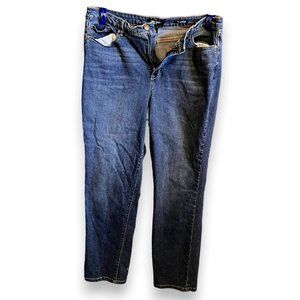 Nine West High Rise Gramercy Curvy Straight Blue Jeans Missy Size 16
